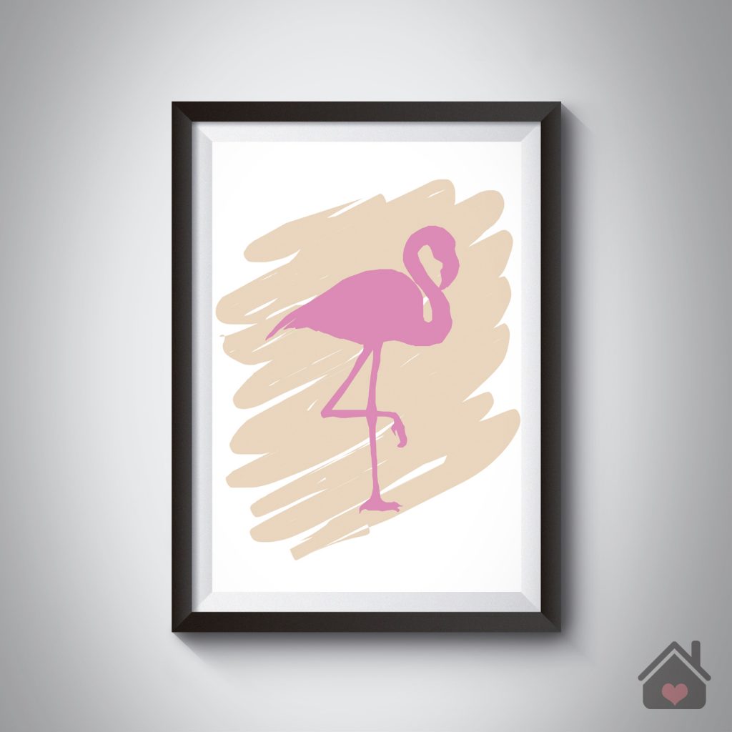 Plakat z flamingiem do wydruku
